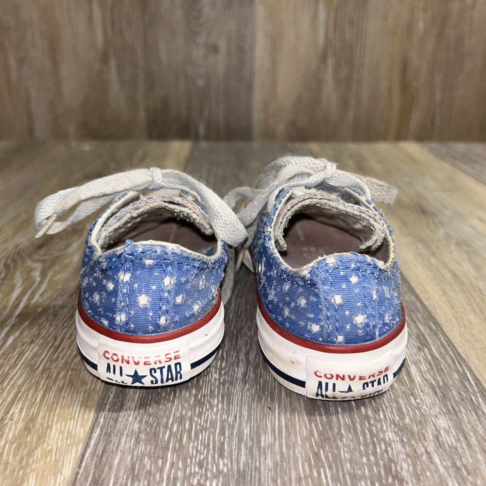 Converse Chuck Taylor Shoes 660714F Double Tongue Blue Polka Dot Youth Size 11 - Picture 8 of 13